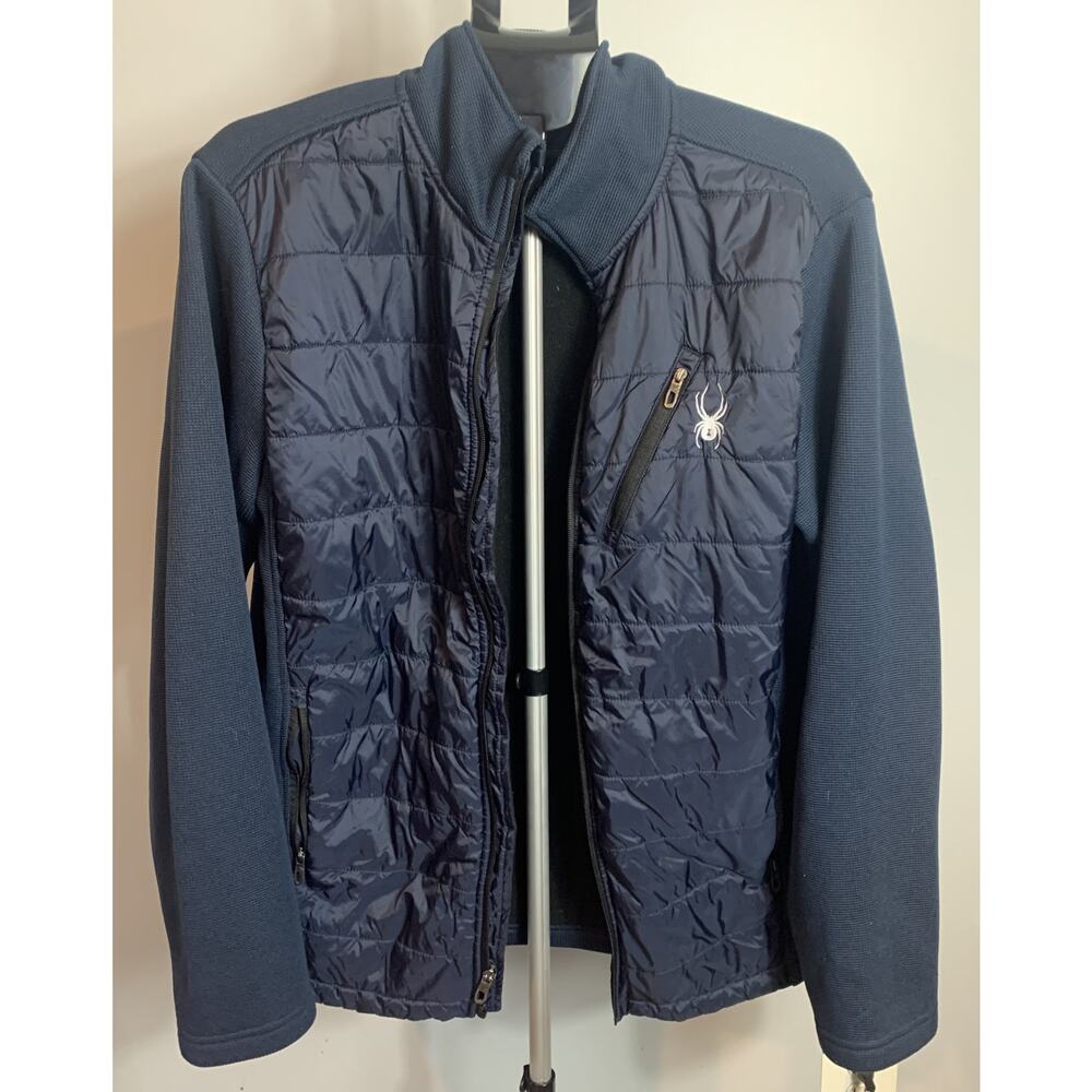 Spyder - Men's Navy Puffer Jacket Lightweight and Warm Large - Picture 2 of 12